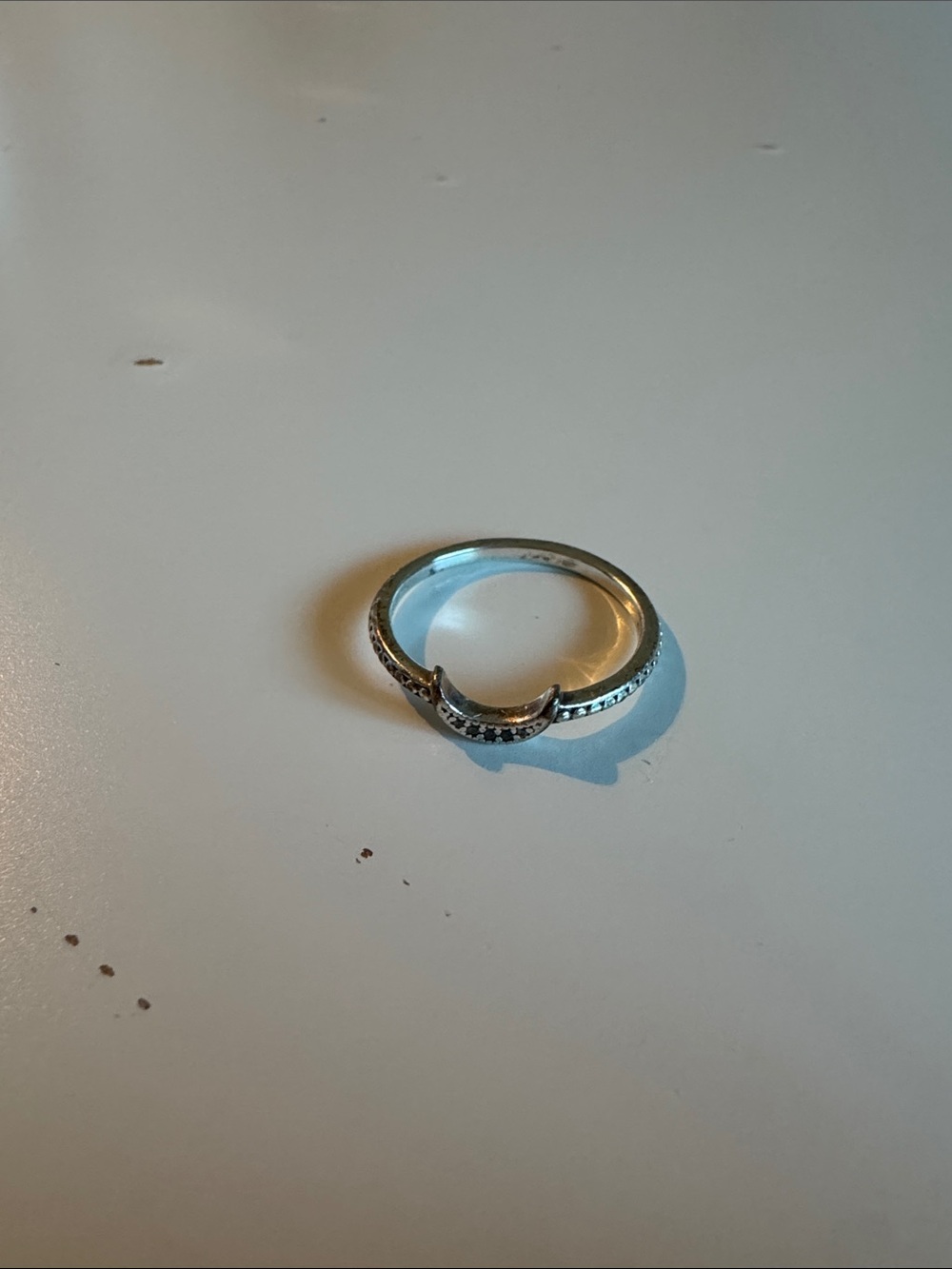 Pandora Sterling Crescent Accent Ring in Silver